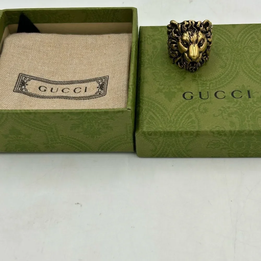 Unisex Gucci  iconic Lionhead ring size 10 made in Italy - Picture 3 of 8